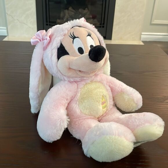 Disney Minnie & Mickey Mouse Plush Stuffed Easter Bunny Costume Pink 15” & 22” - Picture 5 of 12